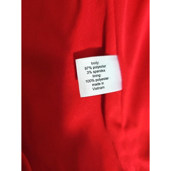LANE BRYANT ~Woman Size 20~ Red Crepe Bell Sleeves Dress Fully Lined. - Picture 7 of 11